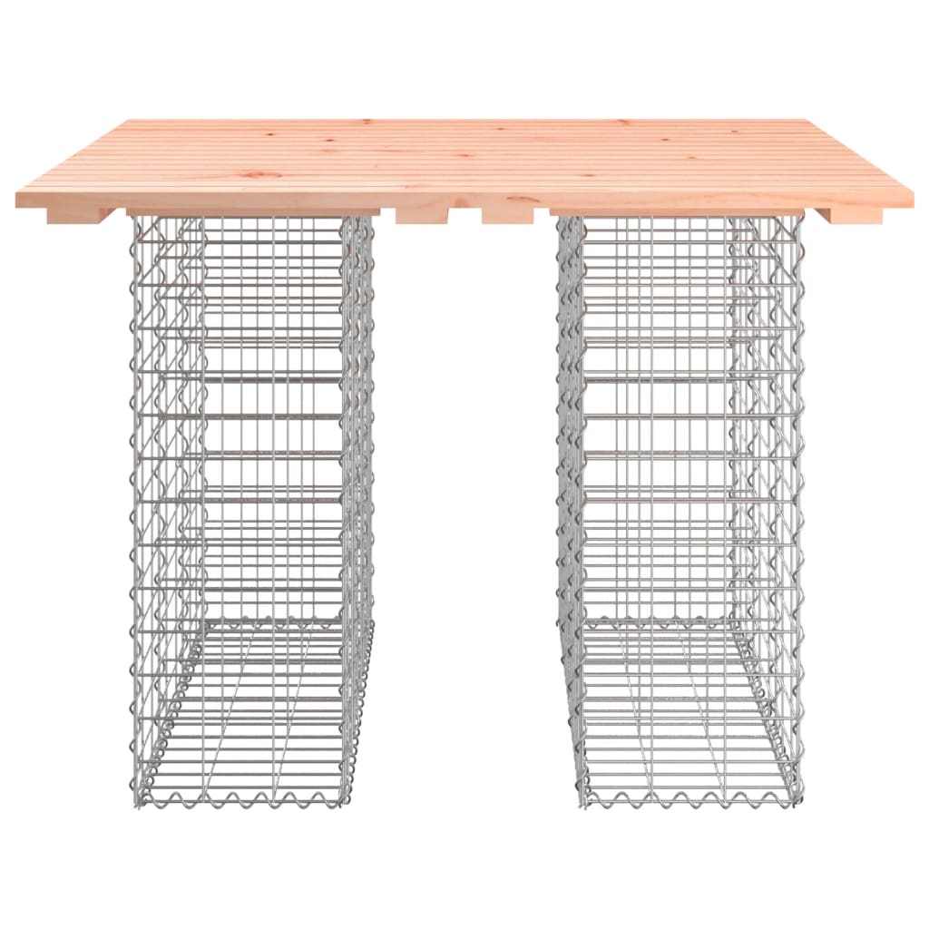 vidaXL Garden Table Gabion Design 100x102x72 cm Solid Wood Douglas - Brown - 102 x 100 x 72 cm