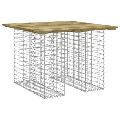 vidaXL Garden Table Gabion Design 100x102x72 cm Impregnated Wood Pine - Brown - 102 x 100 x 72 cm