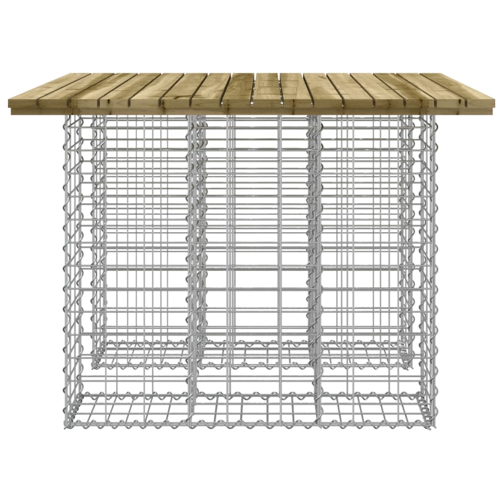 vidaXL Garden Table Gabion Design 100x102x72 cm Impregnated Wood Pine - Brown - 102 x 100 x 72 cm