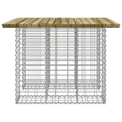 vidaXL Garden Table Gabion Design 100x102x72 cm Impregnated Wood Pine - Brown - 102 x 100 x 72 cm