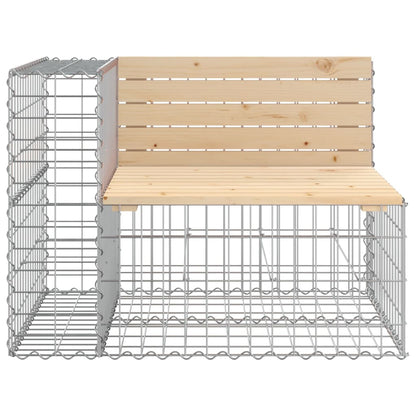 vidaXL Garden Bench Gabion Design 92x71x65.5 cm Solid Wood Pine - Brown