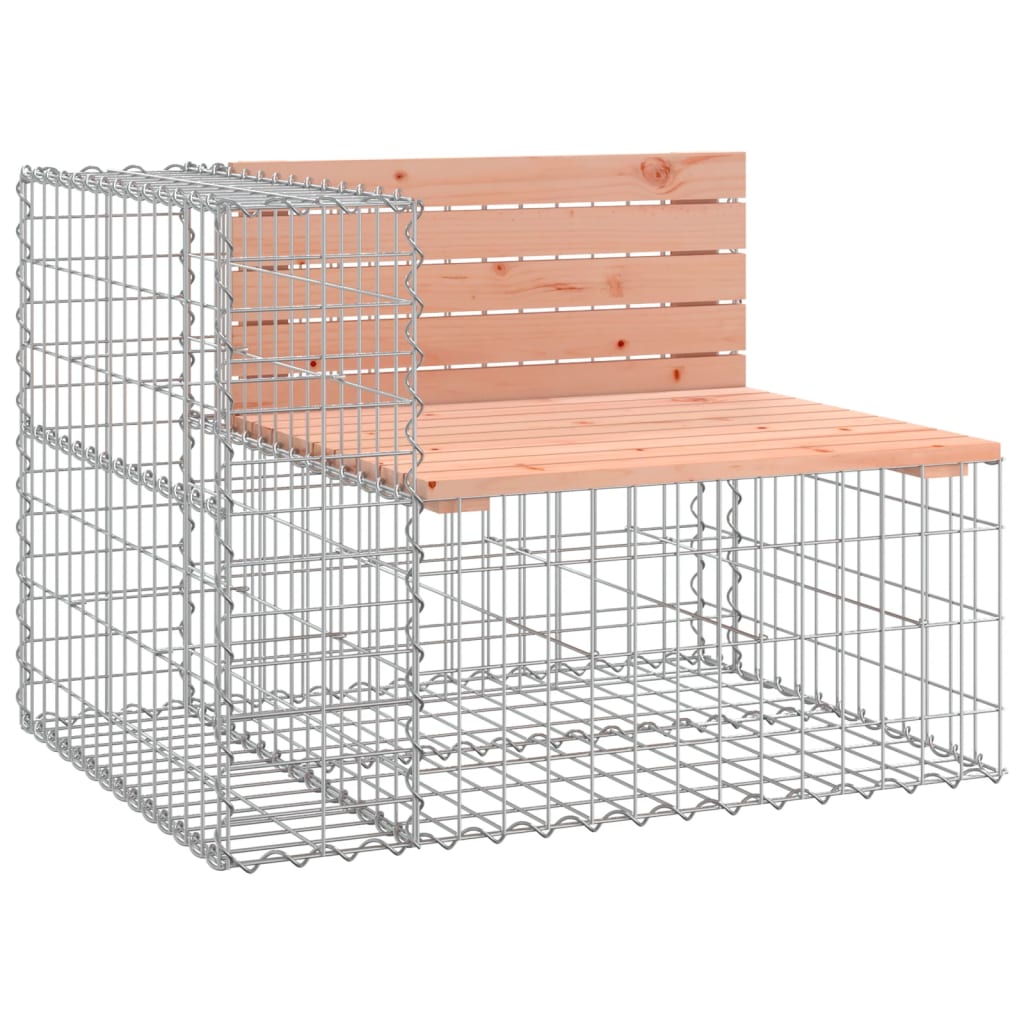 vidaXL Garden Bench Gabion Design 92x71x65.5 cm Solid Wood Douglas - Brown