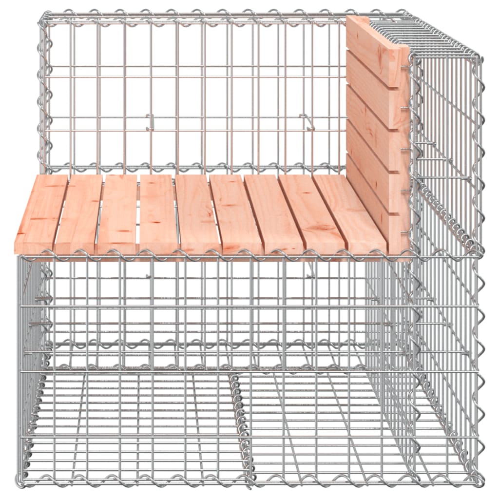 vidaXL Garden Bench Gabion Design 92x71x65.5 cm Solid Wood Douglas - Brown