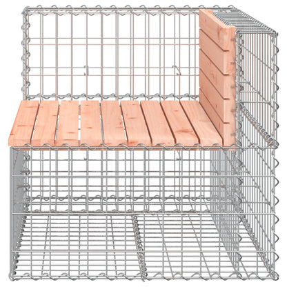 vidaXL Garden Bench Gabion Design 92x71x65.5 cm Solid Wood Douglas - Brown