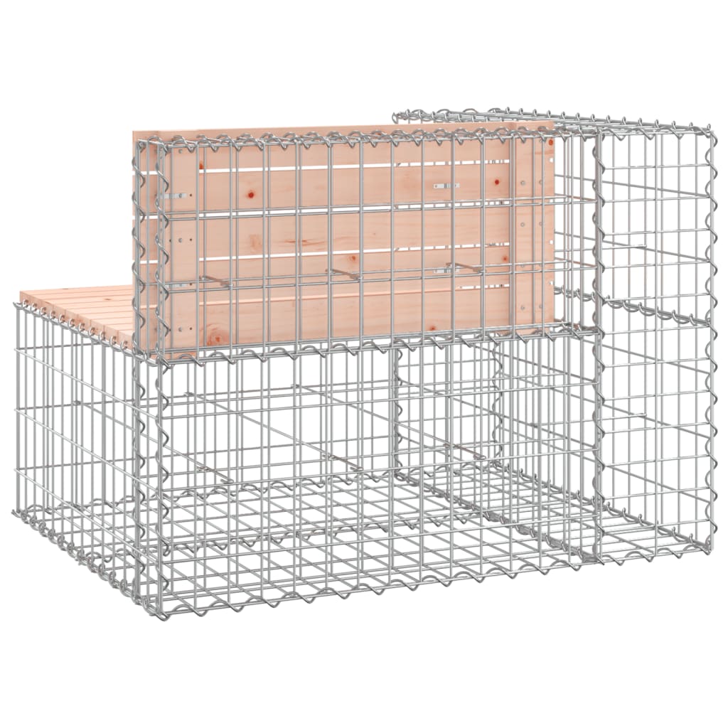 vidaXL Garden Bench Gabion Design 92x71x65.5 cm Solid Wood Douglas - Brown