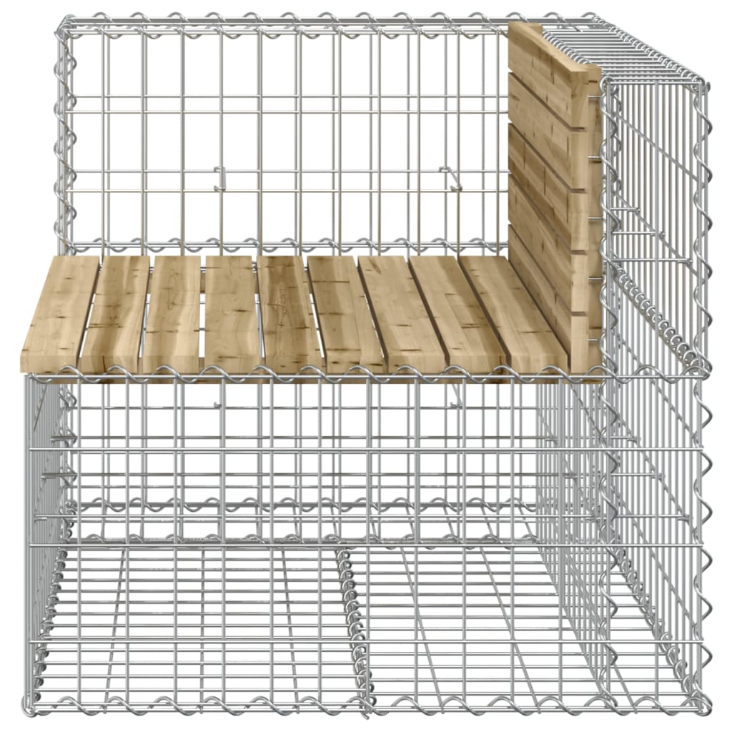 vidaXL Garden Bench Gabion Design 92x71x65.5 cm Impregnated Wood Pine - Brown
