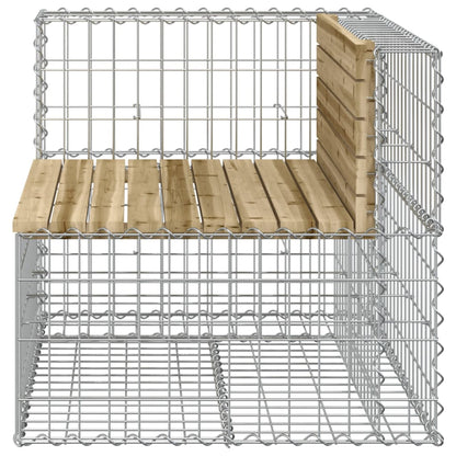 vidaXL Garden Bench Gabion Design 92x71x65.5 cm Impregnated Wood Pine - Brown