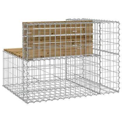 vidaXL Garden Bench Gabion Design 92x71x65.5 cm Impregnated Wood Pine - Brown