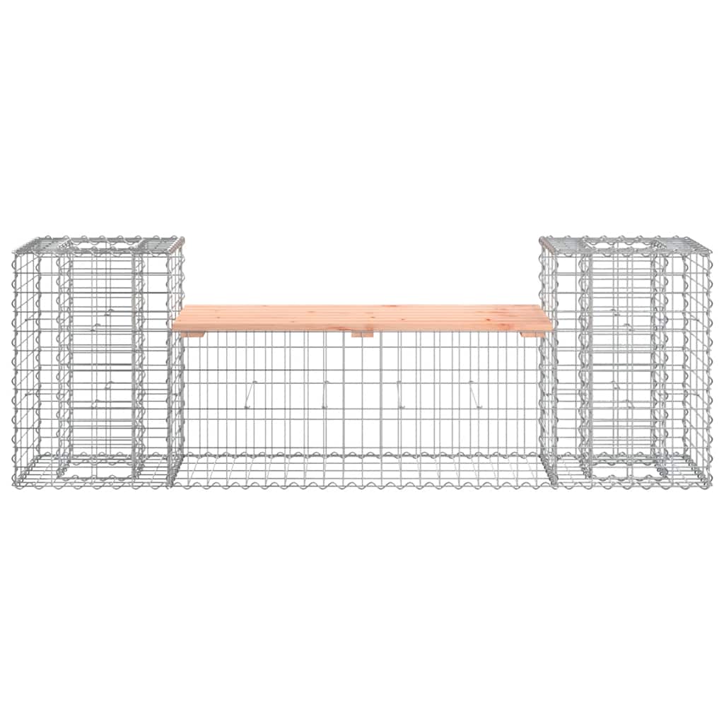 vidaXL Garden Bench Gabion Design 183x41x60.5 cm Solid Wood Douglas - Brown