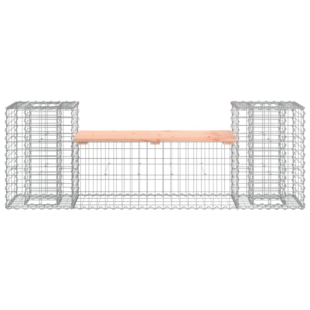 vidaXL Garden Bench Gabion Design 183x41x60.5 cm Solid Wood Douglas - Brown