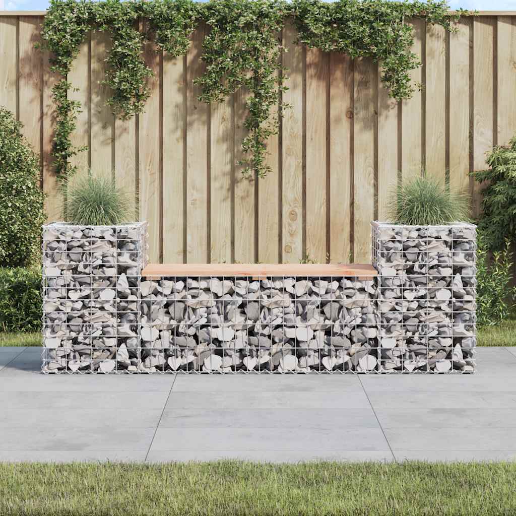 vidaXL Garden Bench Gabion Design 183x41x60.5 cm Solid Wood Douglas - Brown