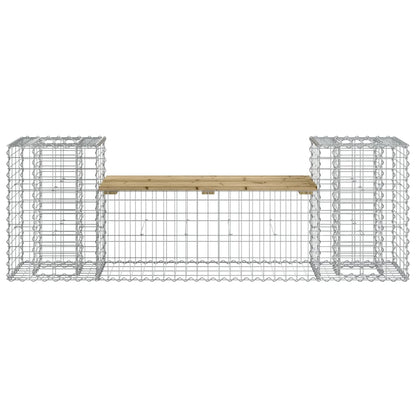 vidaXL Garden Bench Gabion Design 183x41x60.5 cm Impregnated Wood Pine - Brown