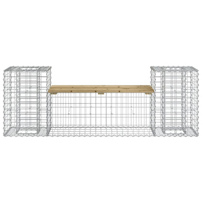 vidaXL Garden Bench Gabion Design 183x41x60.5 cm Impregnated Wood Pine - Brown