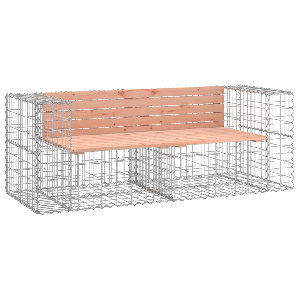 vidaXL Garden Bench Gabion Design 184x71x65.5 cm Solid Wood Douglas - Brown