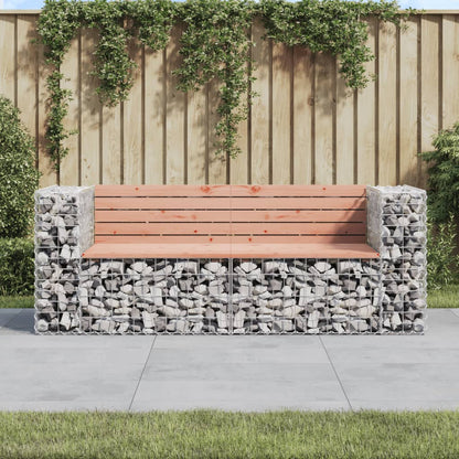 vidaXL Garden Bench Gabion Design 184x71x65.5 cm Solid Wood Douglas - Brown