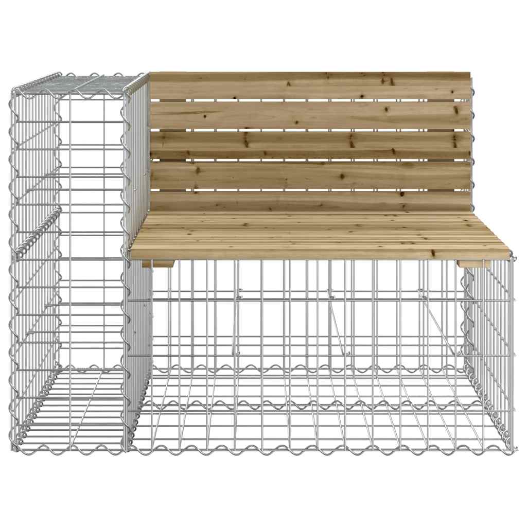 vidaXL Garden Bench Gabion Design 184x71x65.5 cm Impregnated Wood Pine - Brown