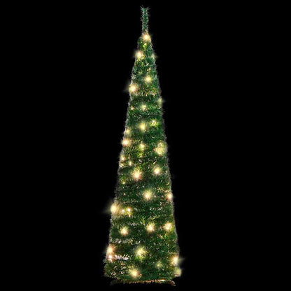 vidaXL Artificial Christmas Tree Pop-up 50 LEDs Green 120 cm - 120 x 40 cm
