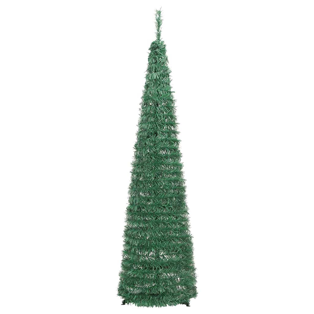 vidaXL Artificial Christmas Tree Pop-up 50 LEDs Green 120 cm - 120 x 40 cm