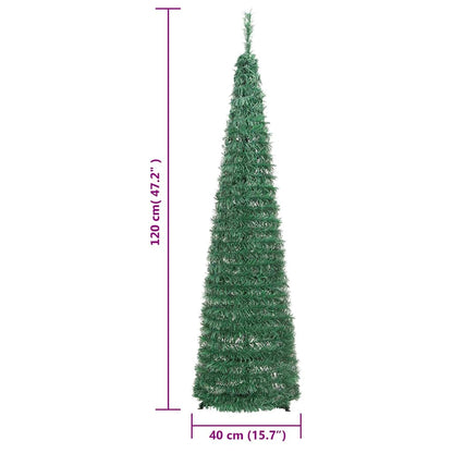 vidaXL Artificial Christmas Tree Pop-up 50 LEDs Green 120 cm - 120 x 40 cm