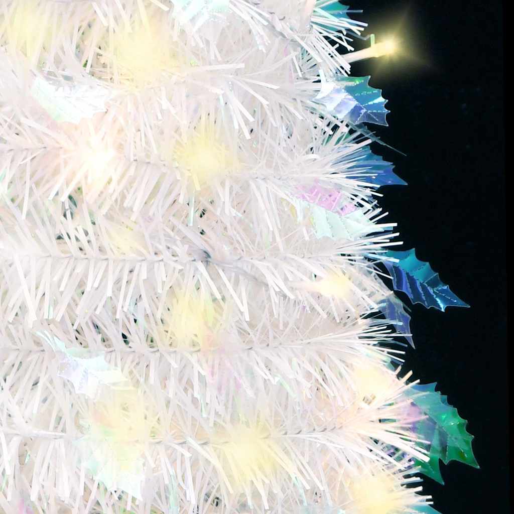 vidaXL Artificial Christmas Tree Pop-up 200 LEDs White 210 cm