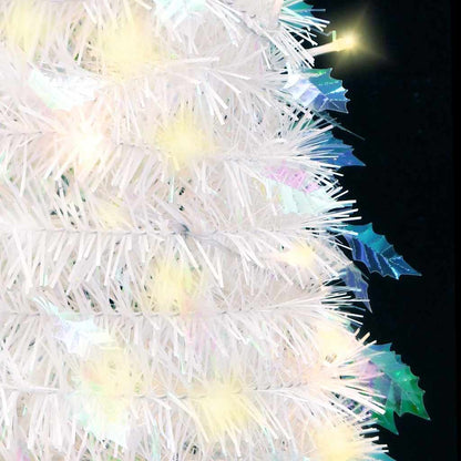 vidaXL Artificial Christmas Tree Pop-up 200 LEDs White 210 cm