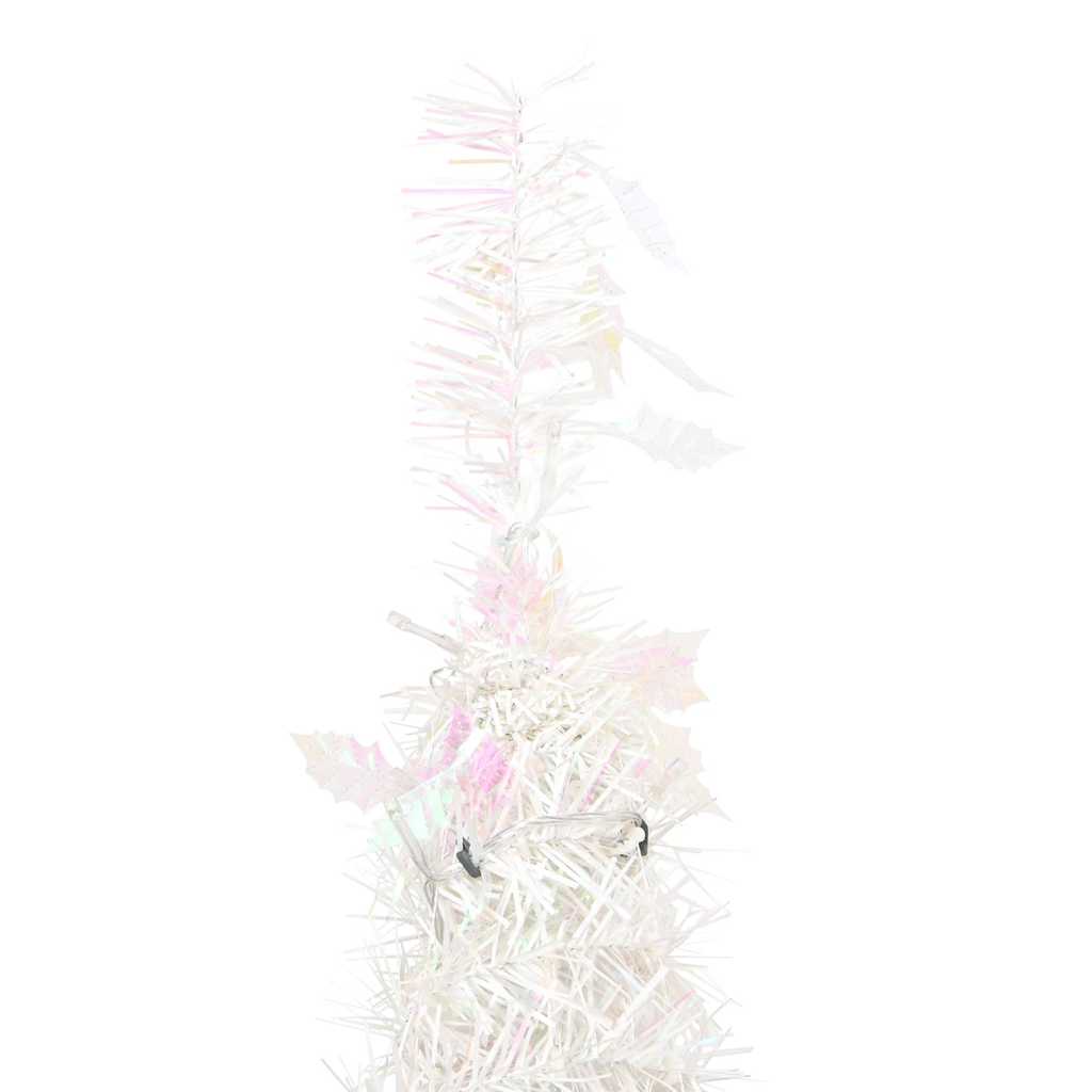 vidaXL Artificial Christmas Tree Pop-up 200 LEDs White 210 cm