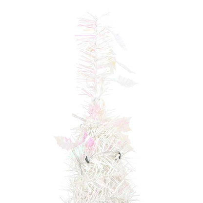 vidaXL Artificial Christmas Tree Pop-up 200 LEDs White 210 cm