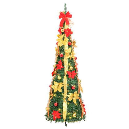 vidaXL Artificial Christmas Tree Pop-up 50 LEDs Green 120 cm