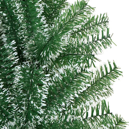 vidaXL Artificial Christmas Tree with Flocked Snow Green 210 cm