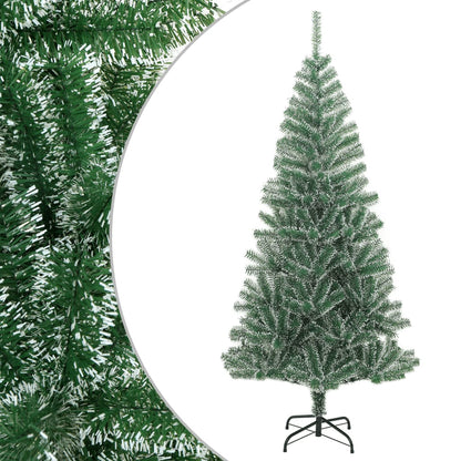 vidaXL Artificial Christmas Tree with Flocked Snow Green 240 cm