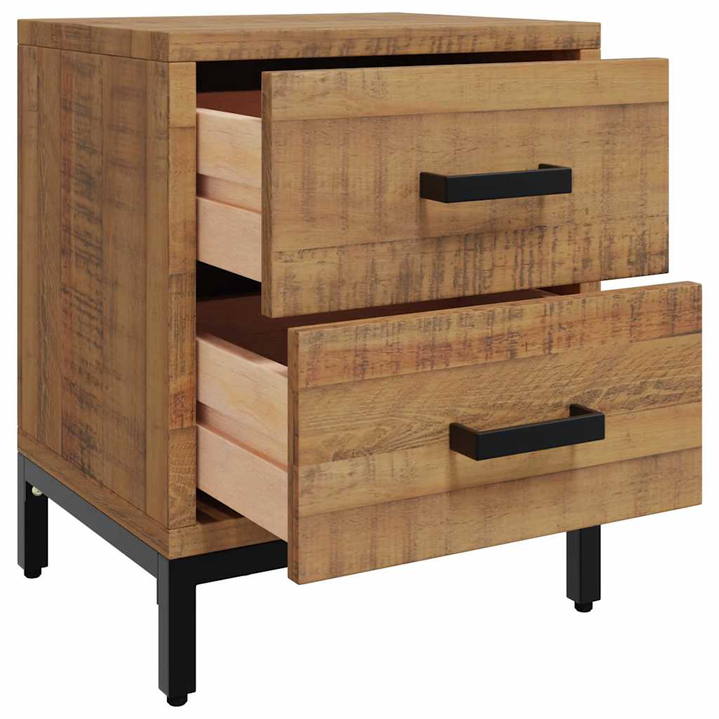 vidaXL Bedside Cabinets 2 pcs 36x30x45 cm Solid Wood Pine - Brown