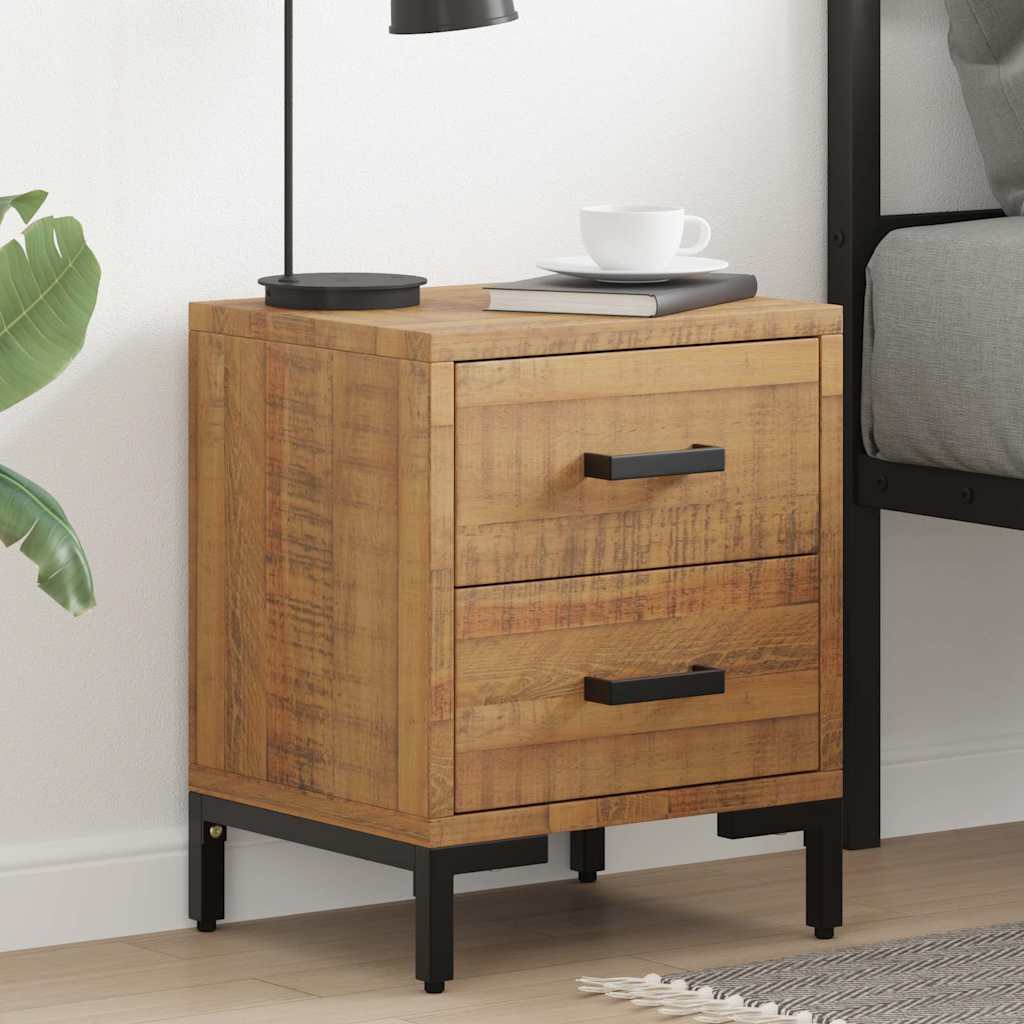 vidaXL Bedside Cabinets 2 pcs 36x30x45 cm Solid Wood Pine - Brown