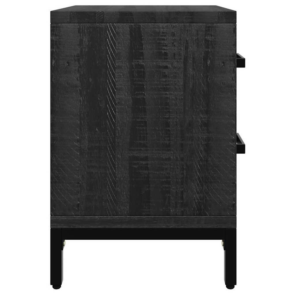 vidaXL Bedside Cabinets 2 pcs Black 36x30x45 cm Solid Wood Pine