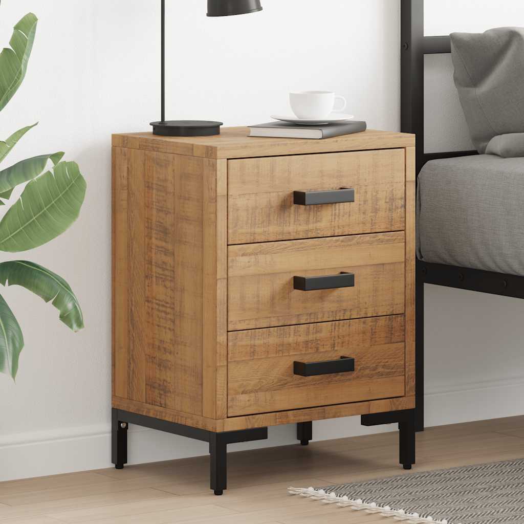 vidaXL Bedside Cabinets 2 pcs 40x30x55 cm Solid Wood Pine - Brown