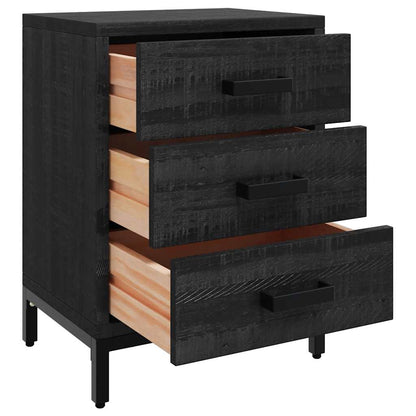 vidaXL Bedside Cabinets 2 pcs Black 40x30x55 cm Solid Wood Pine