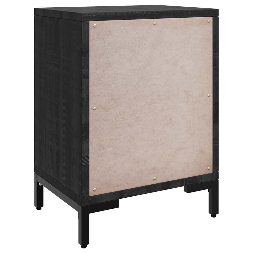 vidaXL Bedside Cabinets 2 pcs Black 40x30x55 cm Solid Wood Pine
