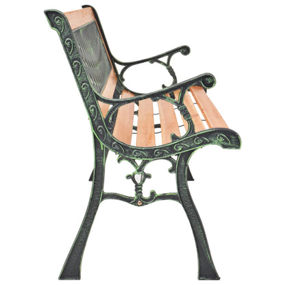 vidaXL Garden Bench 116 cm Cast Iron and Solid Wood Fir - Brown
