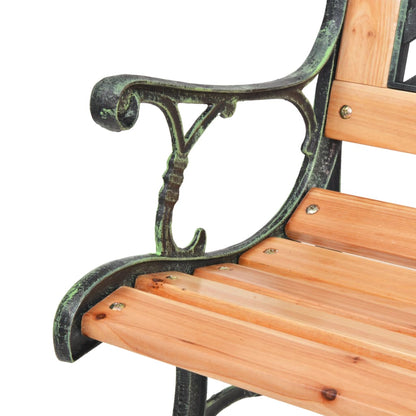 vidaXL Garden Bench 116 cm Cast Iron and Solid Wood Fir - Brown