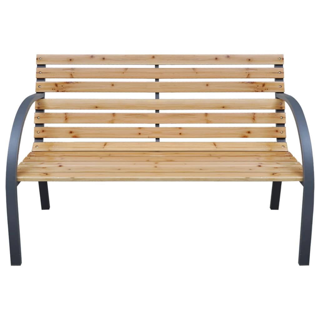 vidaXL Garden Bench 112 cm Solid Wood Fir - Brown