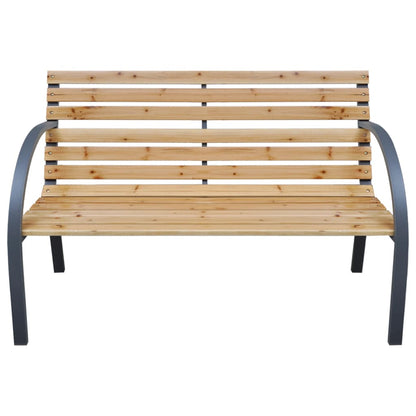 vidaXL Garden Bench 112 cm Solid Wood Fir - Brown