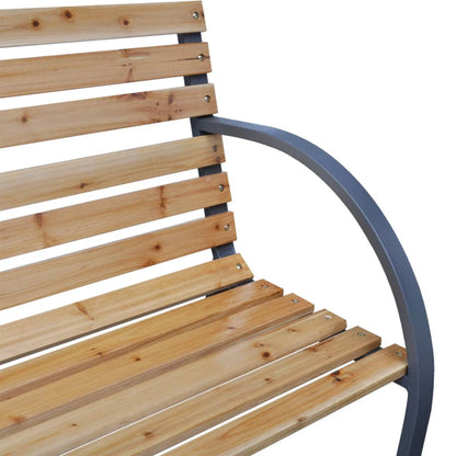 vidaXL Garden Bench 112 cm Solid Wood Fir - Brown