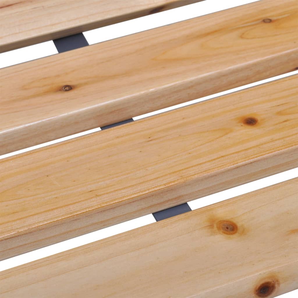 vidaXL Garden Bench 112 cm Solid Wood Fir - Brown