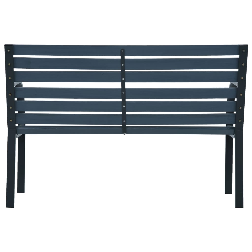 vidaXL Garden Bench Grey 112 cm Solid Wood Fir