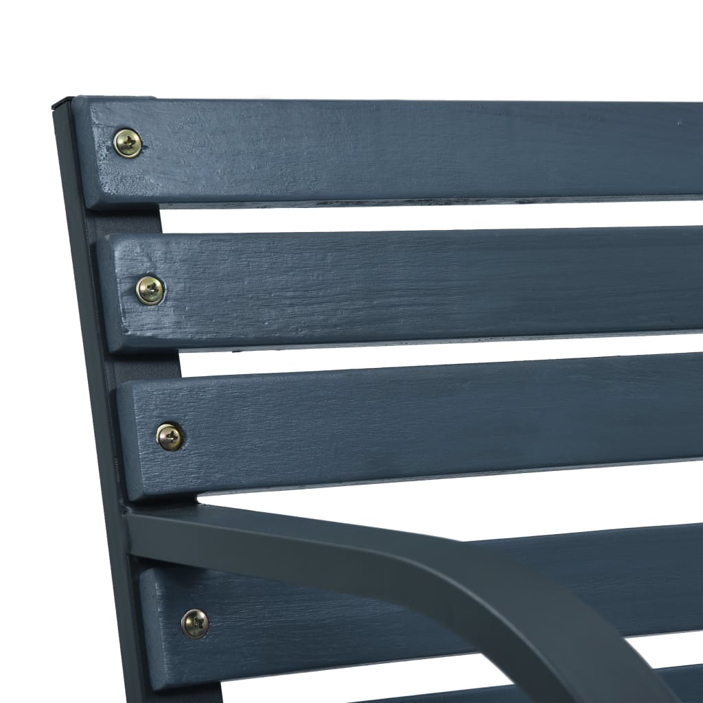 vidaXL Garden Bench Grey 112 cm Solid Wood Fir