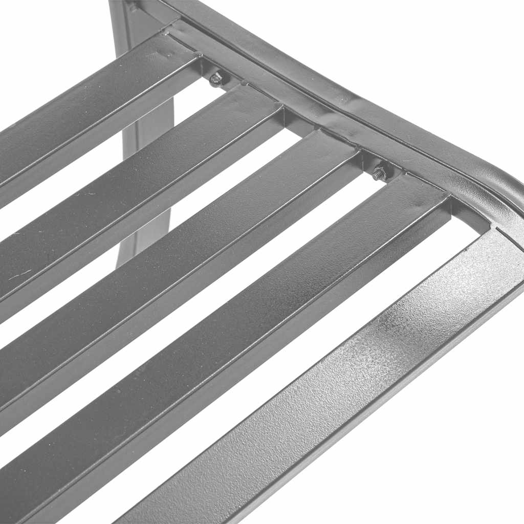 vidaXL Garden Bench Black 120 cm Steel - 30639