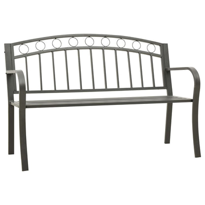 vidaXL Garden Bench Grey 120 cm Steel - 30646