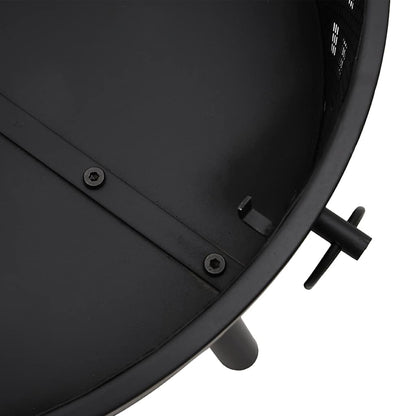vidaXL Fire Pit with Poker 58 cm XXL Steel - Black