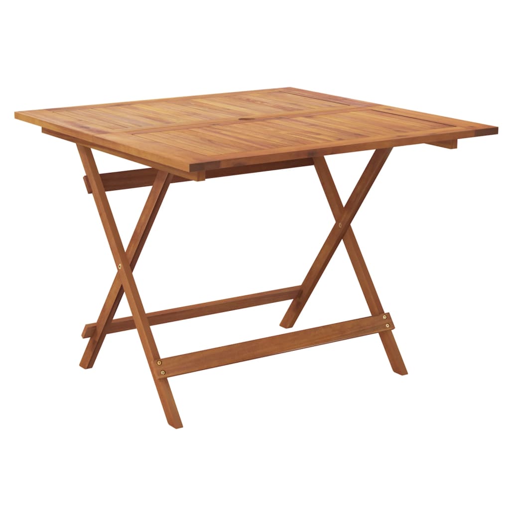 vidaXL Folding Garden Table 90x90x75 cm Solid Wood Acacia - Brown