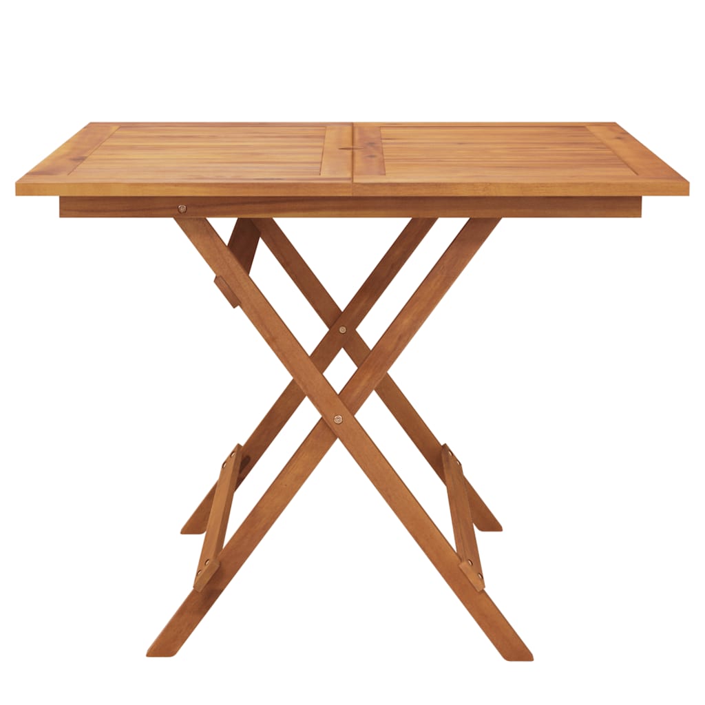 vidaXL Folding Garden Table 90x90x75 cm Solid Wood Acacia - Brown