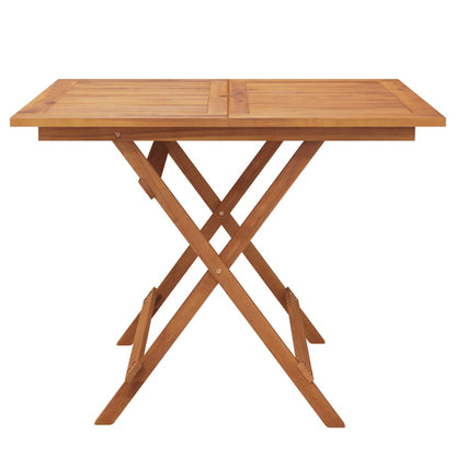 vidaXL Folding Garden Table 90x90x75 cm Solid Wood Acacia - Brown